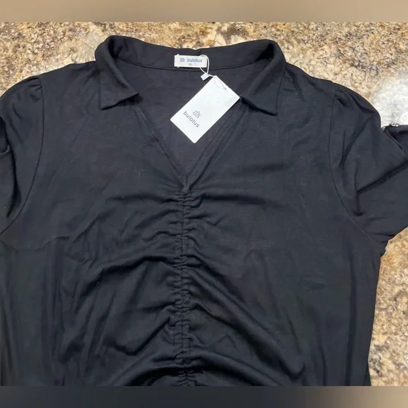 NWT Stylish Ruched Roll Sleeve Tunic - Picture 10 of 13